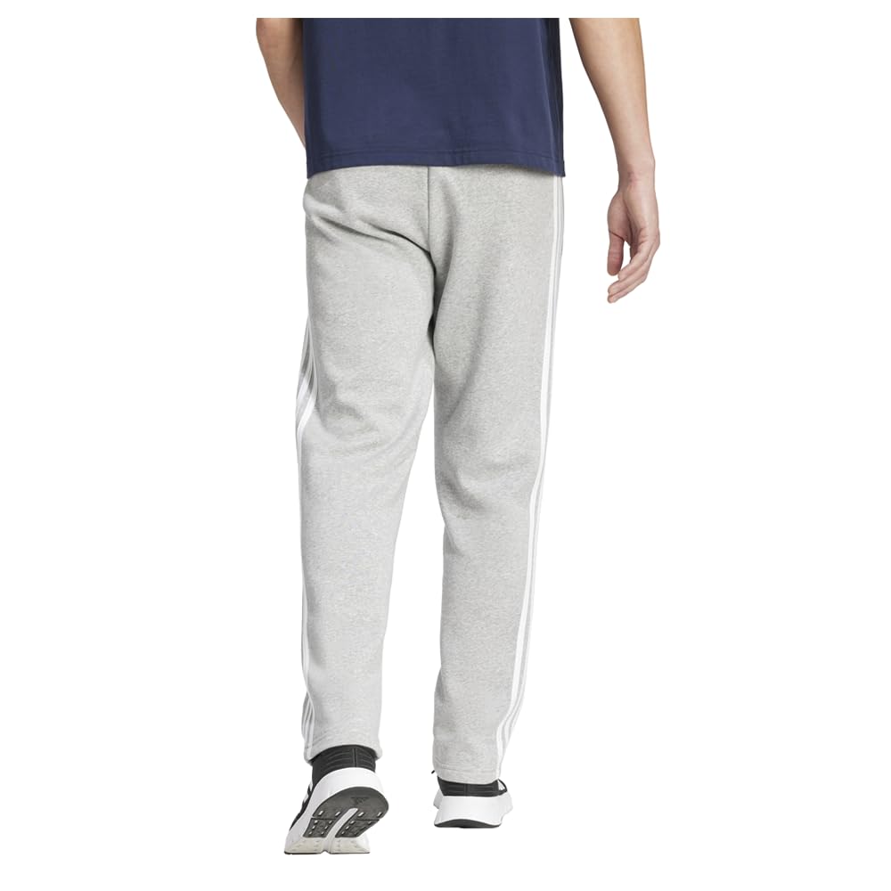 adidas Men's Essentials Fleece Open Hem 3-Stripes Pants