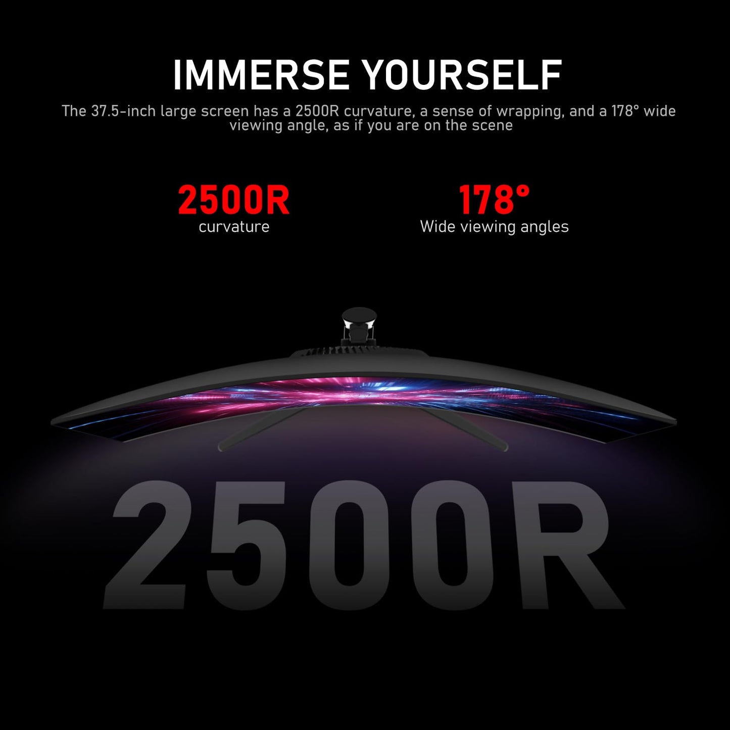32 inch 2K QHD(2560×1440P) 165Hz Curved Gaming Monitor, PC Screen