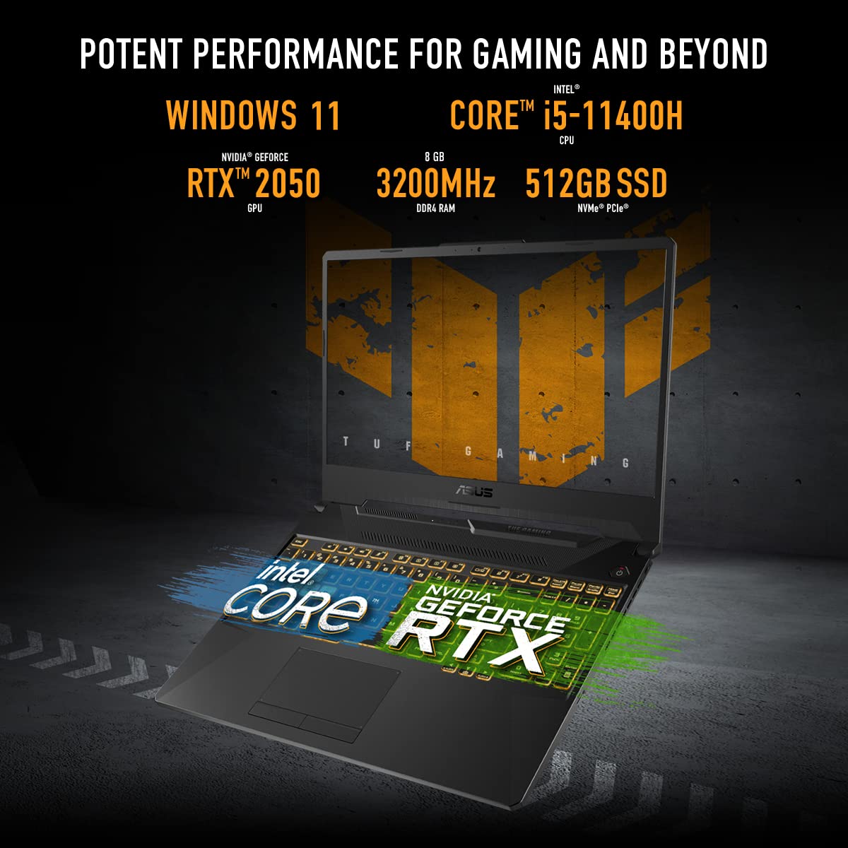 ASUS TUF Gaming A14 Copilot+ PC Gaming Laptop, 14” WQXGA 16:10 165Hz Display, AMD Ryzen™ AI 7 8845HS, NVIDIA® GeForce RTX™ 4050, 16GB LPDDR5X, 512GB PCIe® Gen 4.0 SSD, Wi-Fi 6E, Windows 11 Home