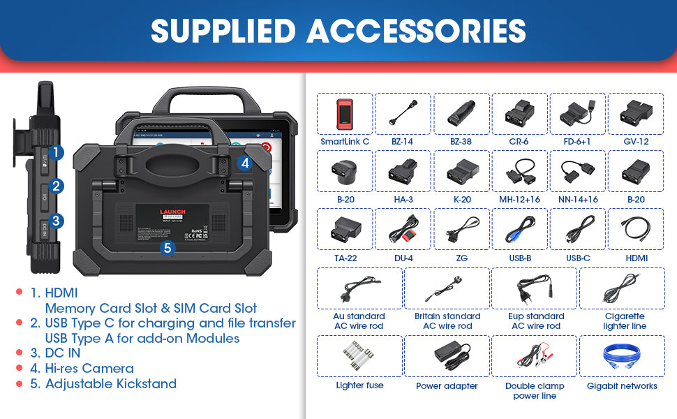 New LAUNCH X431 PAD 7 & X-PROG3 Set Automotive Diagnostic Tool PADVII All Key Lost Key Programmer Immobilizer