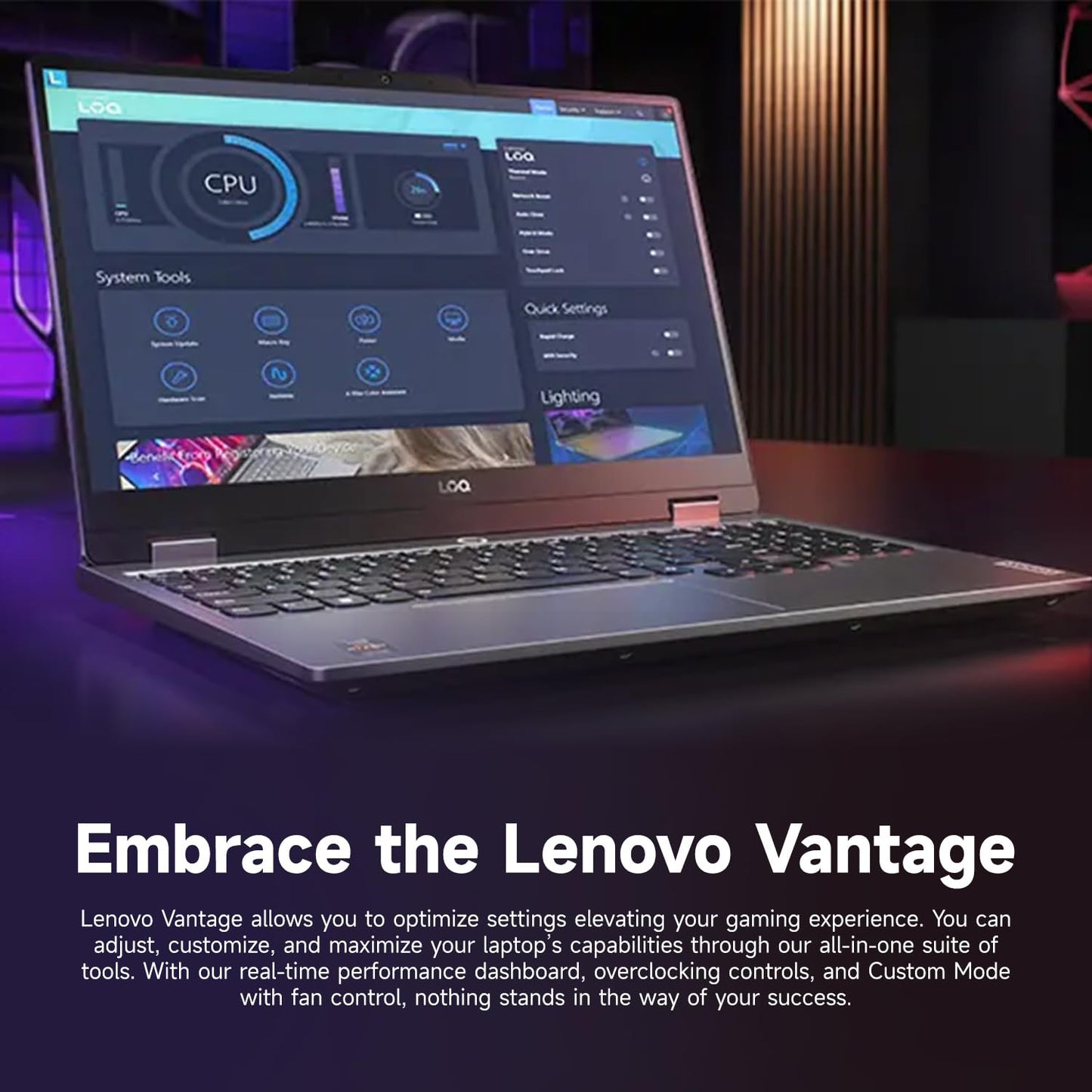 Lenovo LOQ 15 15ARP9 RTX 4060 Gaming Laptop, 15.6" FHD 144Hz, AMD Ryzen 7 7435HS, NVIDIA RTX 4060, 32GB DDR5 RAM, 1TB SSD, Backlit KB, RJ-45, Bundle with PCO Laptop Cooler