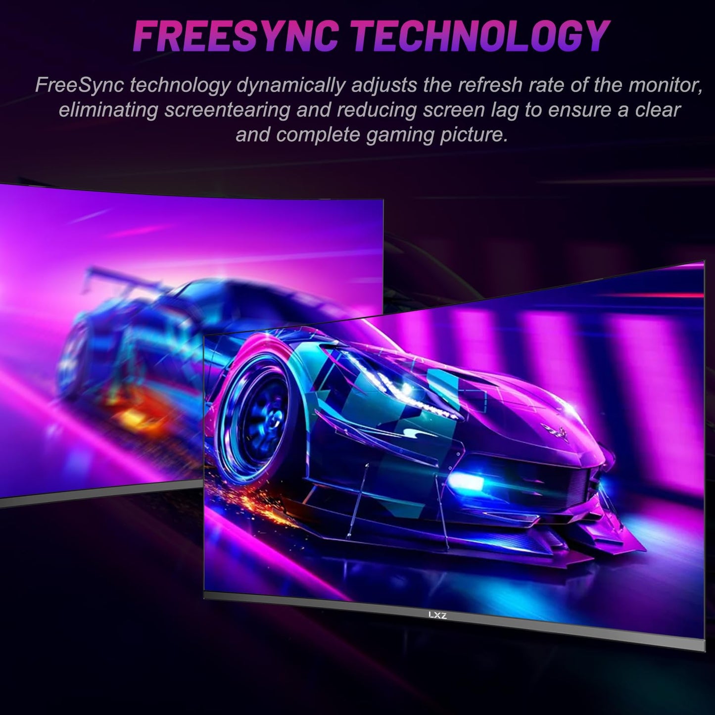 LXZ Curved 32 Inch Gaming Monitor 1500R, 2K QHD 180hz Frameless Display