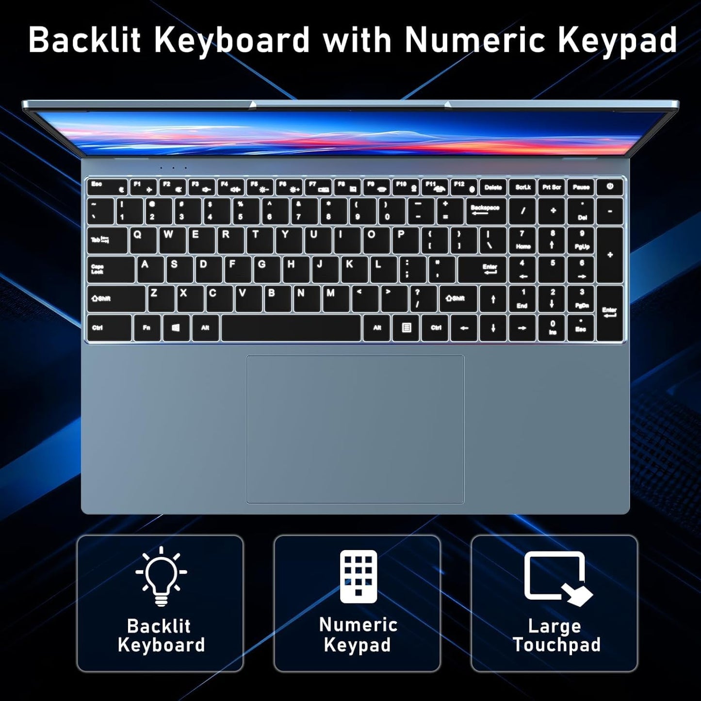 Gaming Laptop,MX350 Graphics Laptop,16 Inch Laptop Computer,N95 4C/4T Processor(up to 3.4Ghz),16GB RAM 1TB SSD,16”FHD 1920 * 1200 Display,WiFi 5,BT4.0,Backlit Keyboard