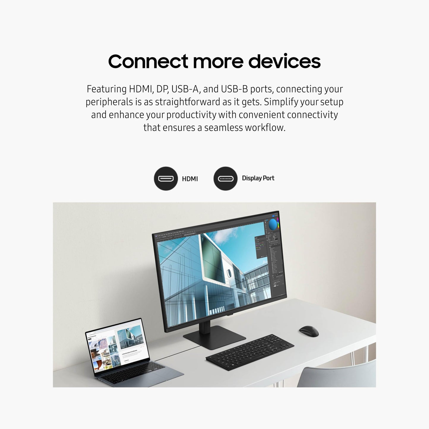 SAMSUNG 32" UJ59 Series 4K UHD (3840x2160) Computer Monitor