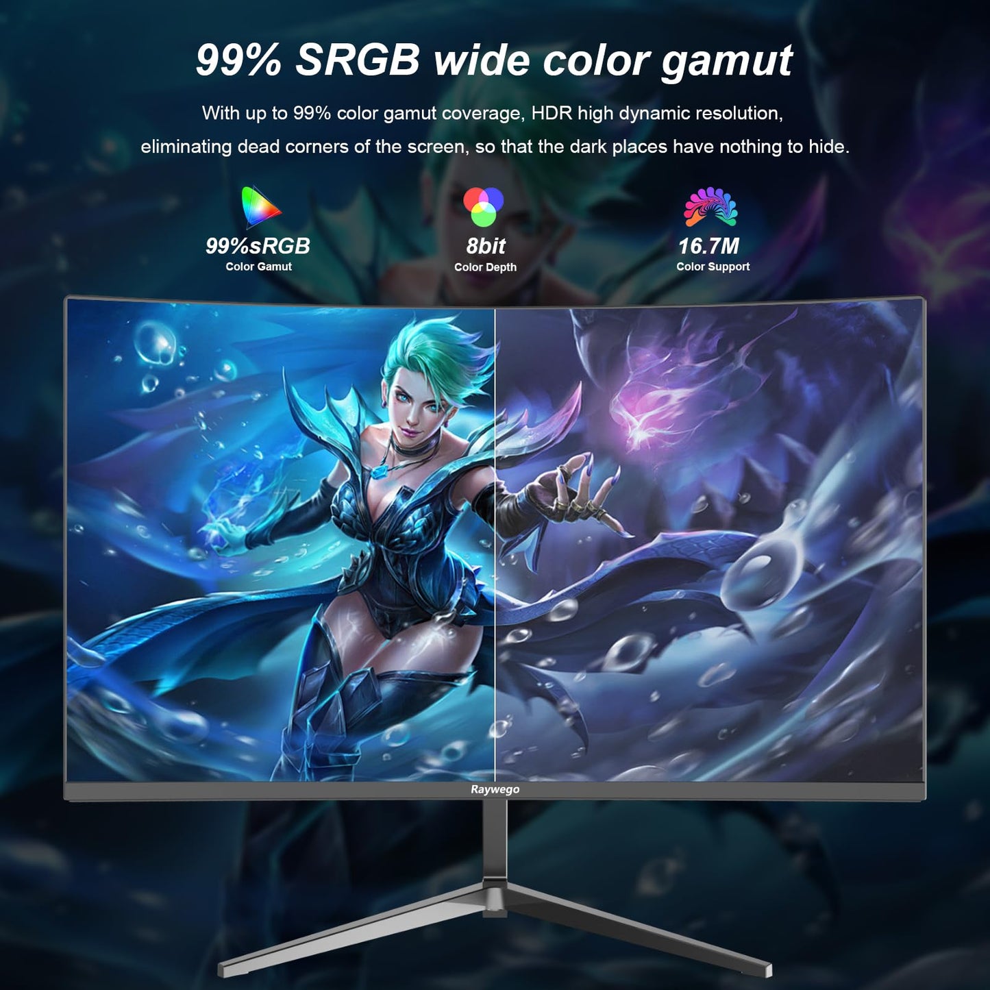 32 inch 4K Gaming Computer Monitor 60Hz UWQHD 3840x2160