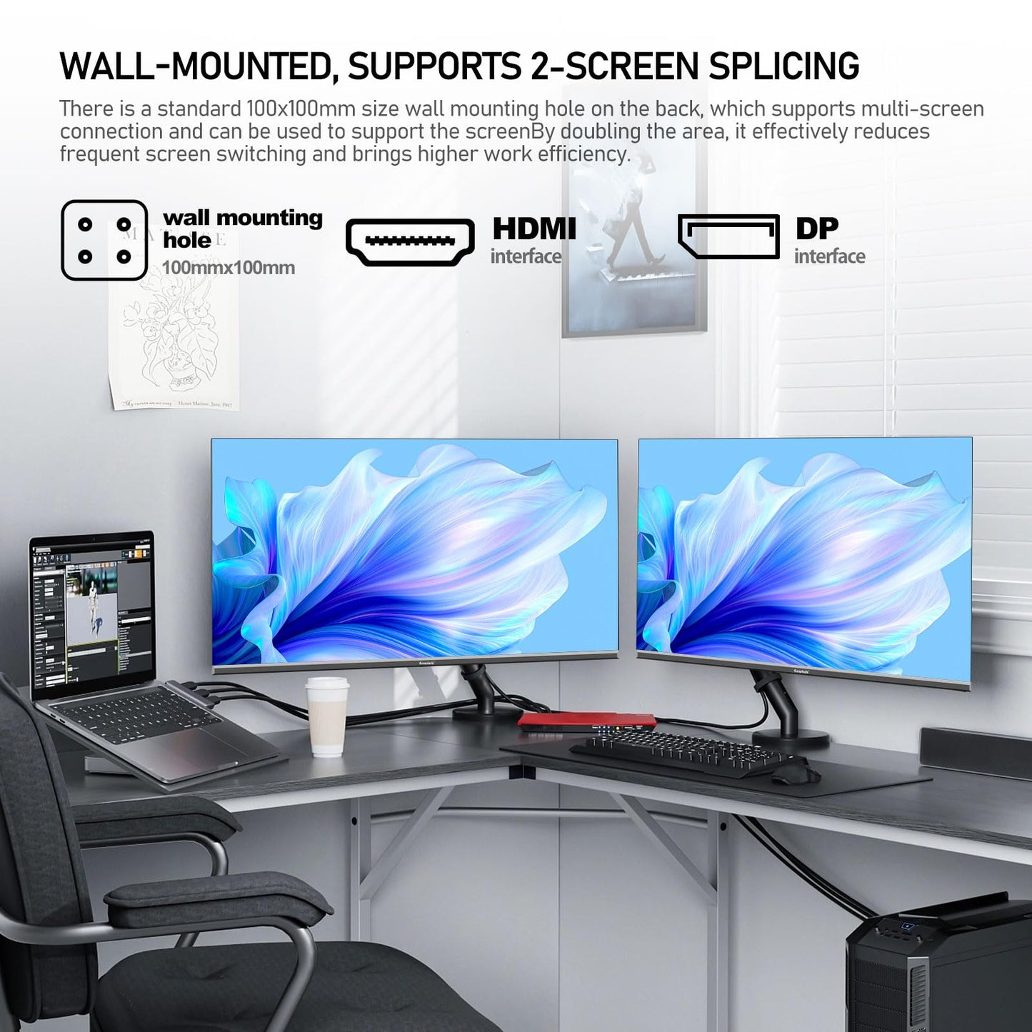 32 inch 2K QHD(2560×1440P) 165Hz Curved Gaming Monitor, PC Screen