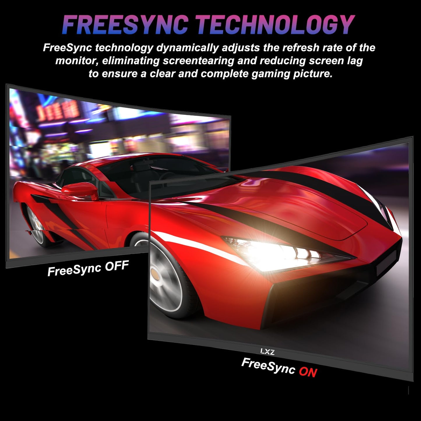 LXZ Curved 32 Inch Gaming Monitor 1500R, 2K QHD 180hz Frameless Display