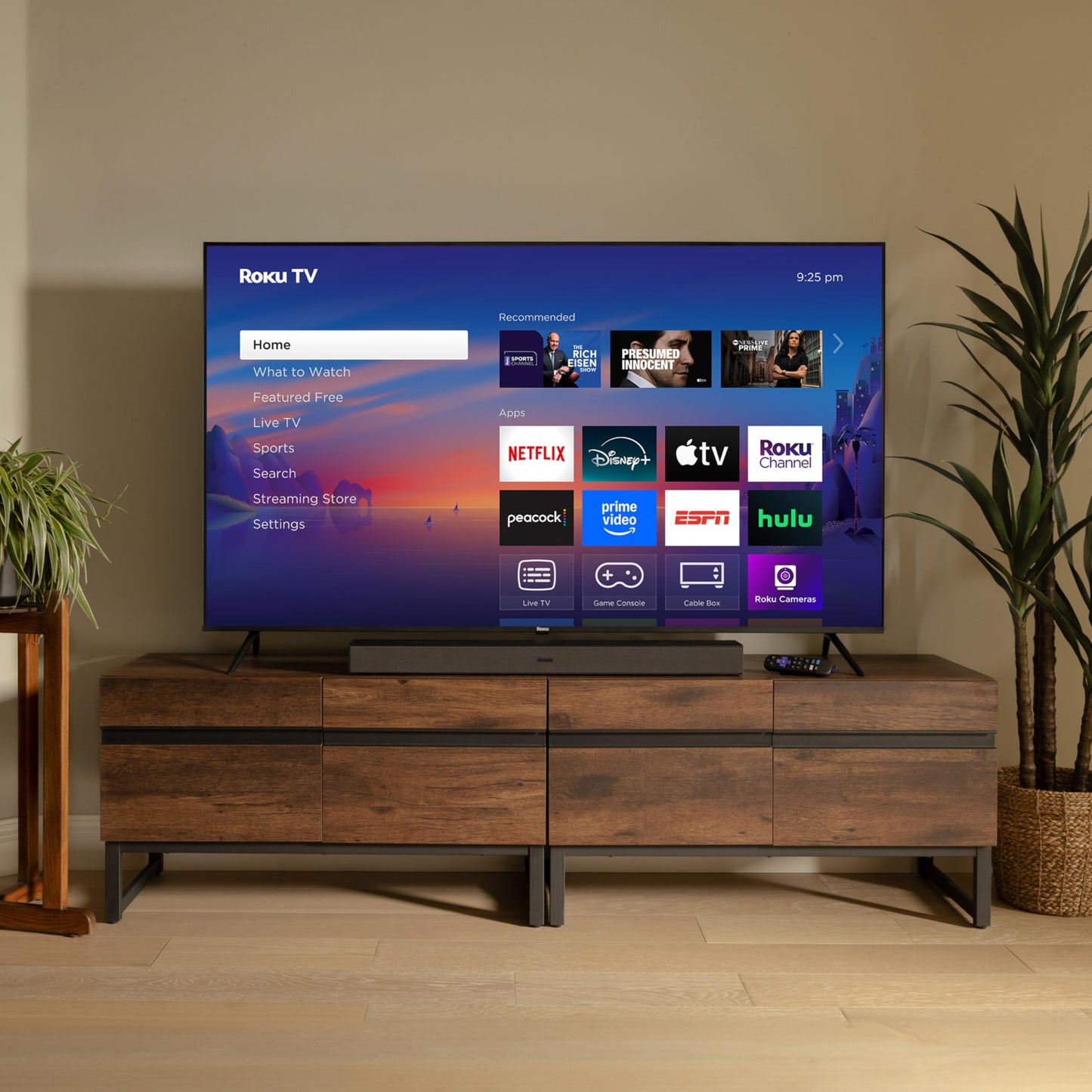 Roku Smart TV 2025 – 50-Inch Select Series, 4K HDR TV – RokuTV with Enhanced Voice Remote – Flat Screen LED Television with Wi-Fi for Streaming Live Local News, Sports, Family Entertainment