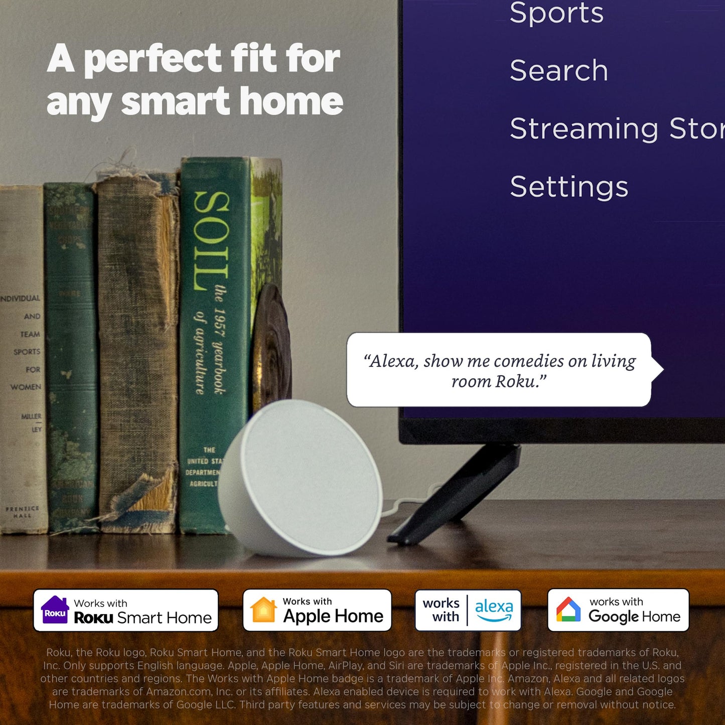 Roku Smart TV 2025 – 50-Inch Select Series, 4K HDR TV – RokuTV with Enhanced Voice Remote – Flat Screen LED Television with Wi-Fi for Streaming Live Local News, Sports, Family Entertainment