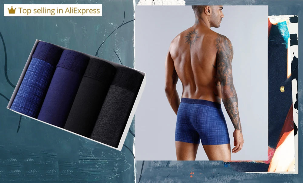 5Pcs Set Boxer Men Underpants Male Cotton Men's Panties Underwear Man Boxershorts Homme High Quality Underware Shorts Calson