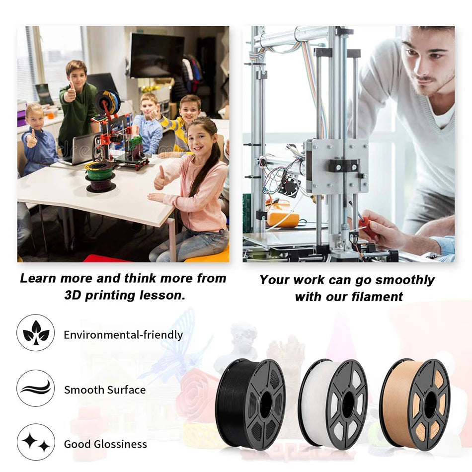 SUNLU 5Roll PLA Matte Filament 1.75mm 1kg Spool (2.2lbs) Smooth Matte Finish Neatly Wound Filament Fit Most FDM Printer