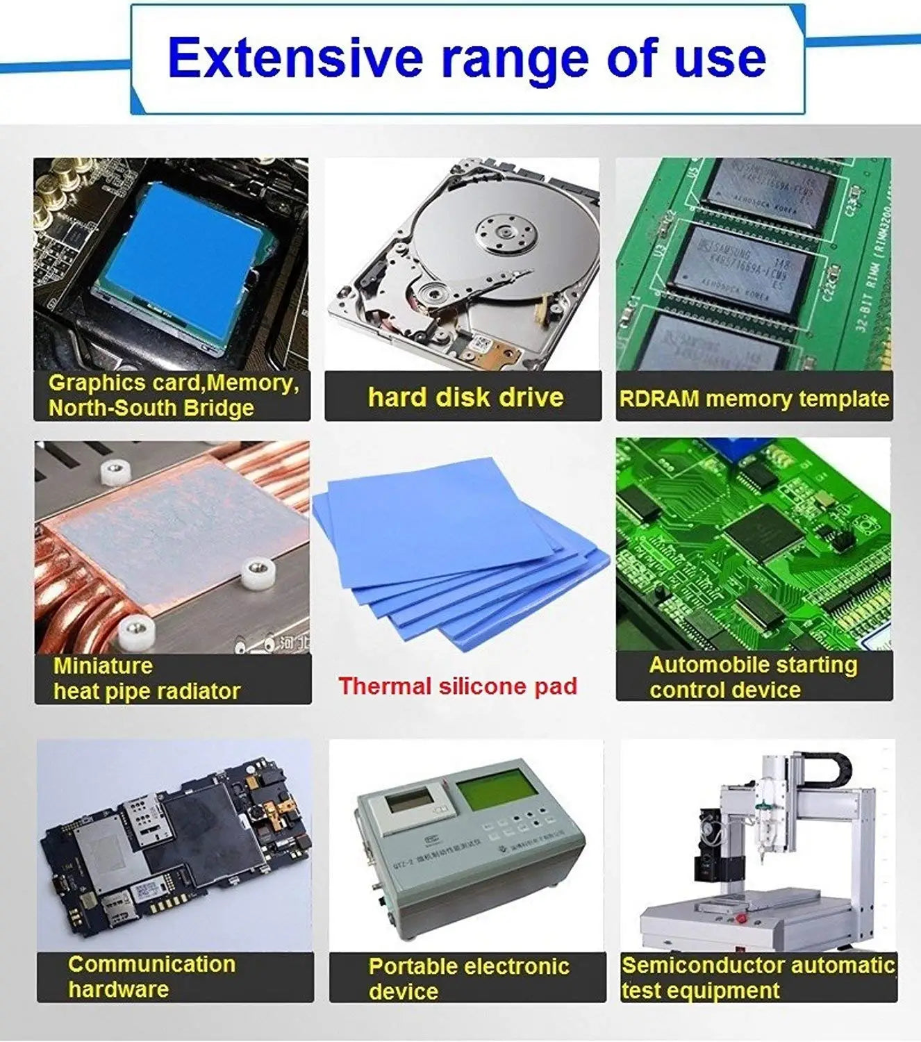 RGEEK New GPU CPU Heatsink Cooling Conductive Silicone Pad 100mm*100mm*1mm Thermal Pad high quality термопрокладка