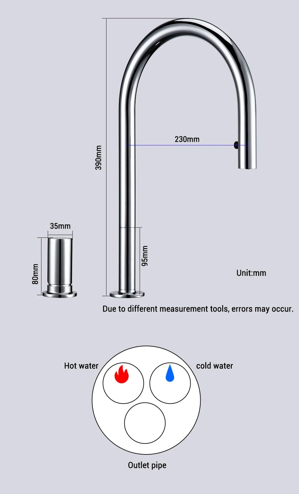 Bathroom Kitchen Basin Faucet Deck Mounted Hot & Cold Water Smesiteli Chrome and Black Single Handle Dual Hole Pull Out