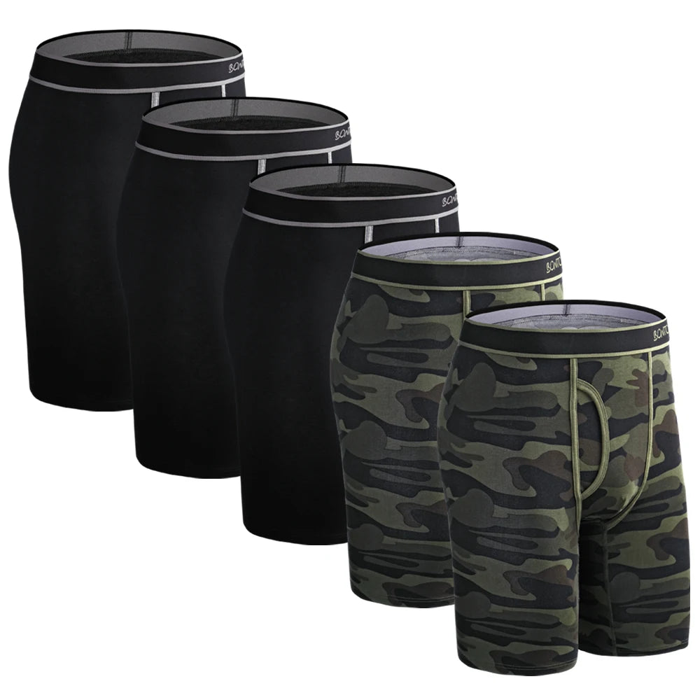 5Pcs Set Boxer Men Underpants Male Cotton Men's Panties Underwear Man Boxershorts Homme High Quality Underware Shorts Calson