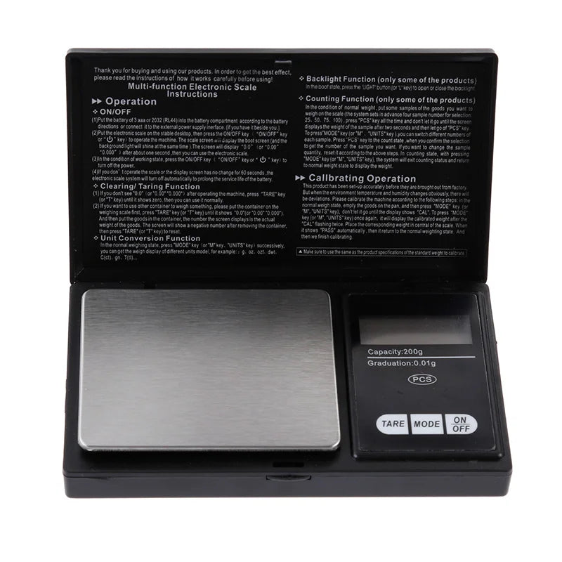 Jewelry Mini Stainless Steel Electronic Scale Digital Pocket Scale Gold Gram Balance Weight Scale Portable Pocket Scale
