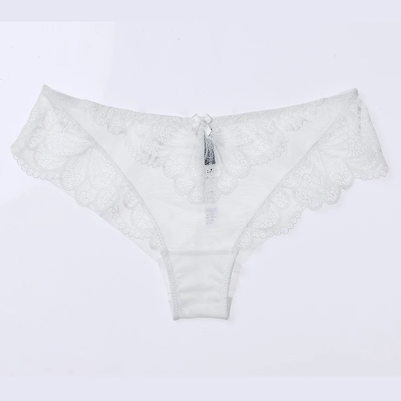 Sexy Women Seamless Panty Floral Lace Hollow Out Transparent Panties Cozy Underwear Female Lingerie Breathable Mesh Low Waist