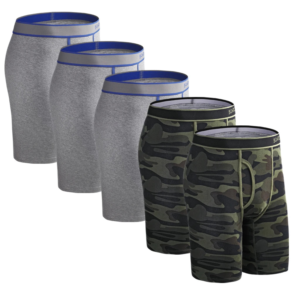 5Pcs Set Boxer Men Underpants Male Cotton Men's Panties Underwear Man Boxershorts Homme High Quality Underware Shorts Calson