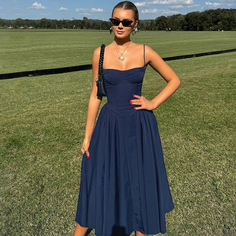 Ladies Elegant Evening Party Fashion Dress Women Sleeveless Backless Bodycon Maxi Dresses Night Club Streetwear Female Outfits