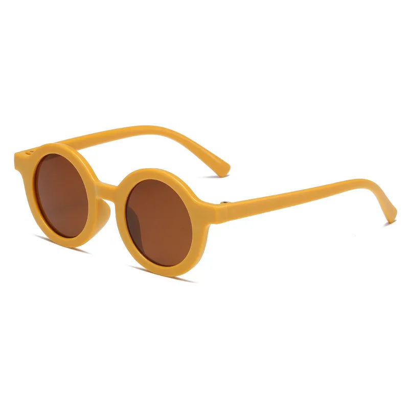Children's sunglasses, inset style round frame, 1-7 year old baby sunglasses, sun shading, sun protection