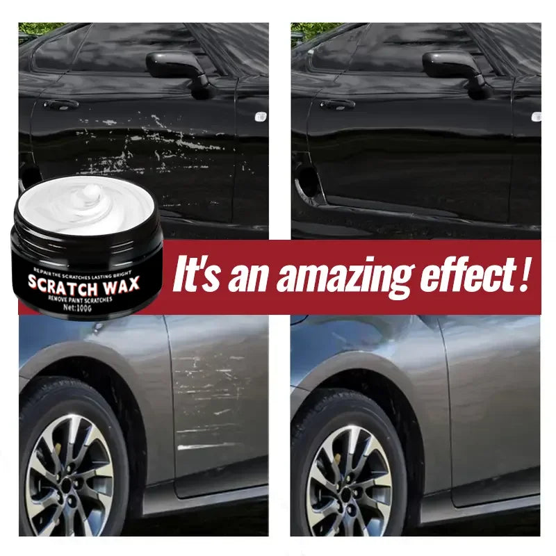Car Scratch Wax, Automotive Scratch & Swirl Remover, Quick Scratch Repair And Gloss Recovery - Shine Enhancer For All Paint Colo