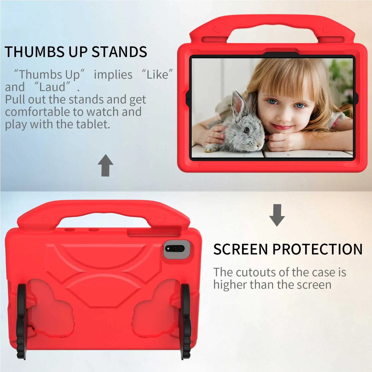 Case for Lenovo Tab P11 Pro 11.5 Inch 2020 2021 Kids Thumbs Up EVA Stand Tablet Cover for P11 Gen 2 2023 Xiaoxin Pad Plus 11.5