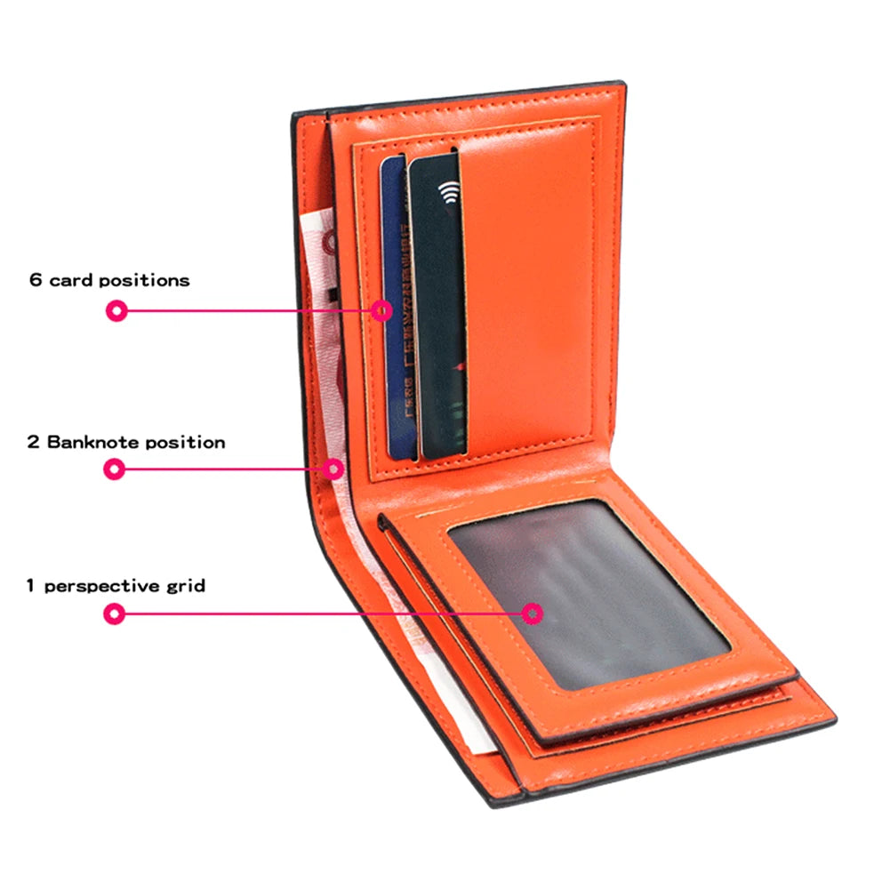 2023 New Men's Business Leather Wallet Super Multi-Card Position Coin Pocket RFID Credit Card Holder Coin Pocket Luxury Purse