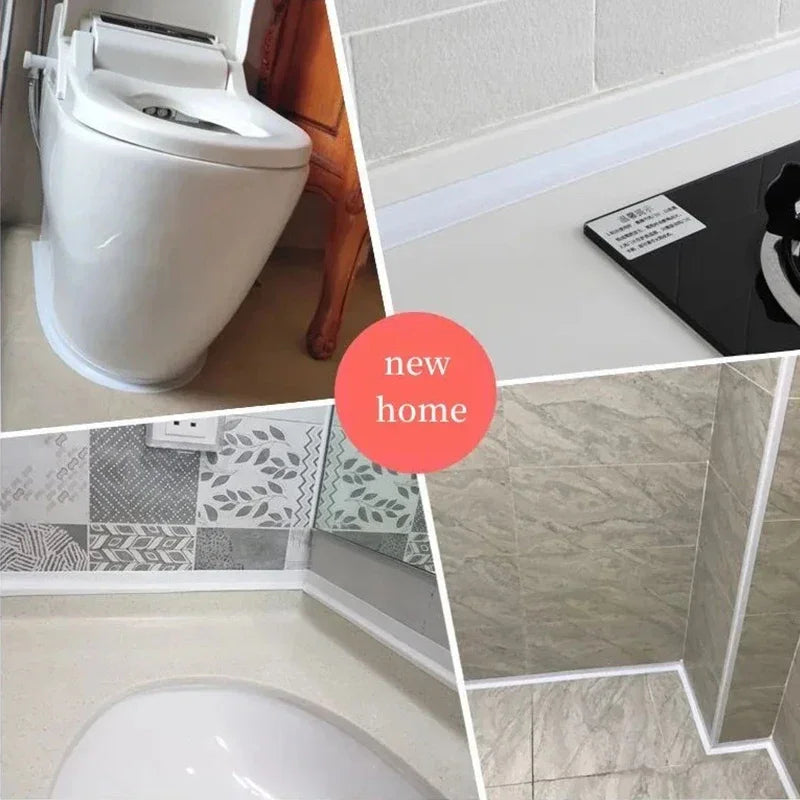 2.2x3.2mPVC Sealing Strip Tape For Bathroom Bath Toilet Kitchen Caulk Tape Self Adhesive Waterproof Wall Sticker Mold Proof Tape