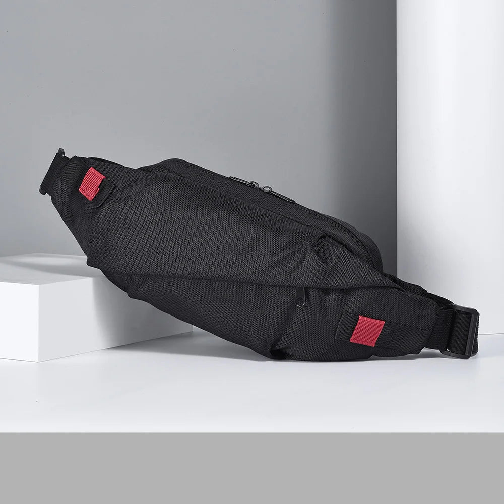 Men's Chest Bag Minimalist Outdoor Sports Waist Pack Oxford Cloth Large Capacity Mobile Phone Bag Fashion Oblique Shoulder Chest