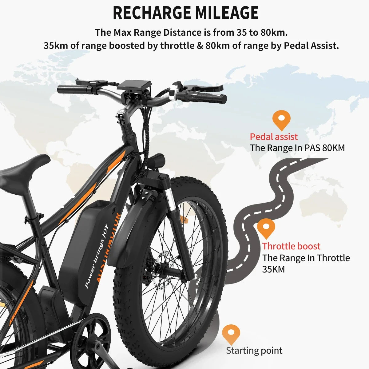 AOSTIRMOTOR All terrain S07-B 48V 13Ah Lithium Battery 750W Motor Ebike Mountain Bicycle Off-road Adult 26 Inch electric bike