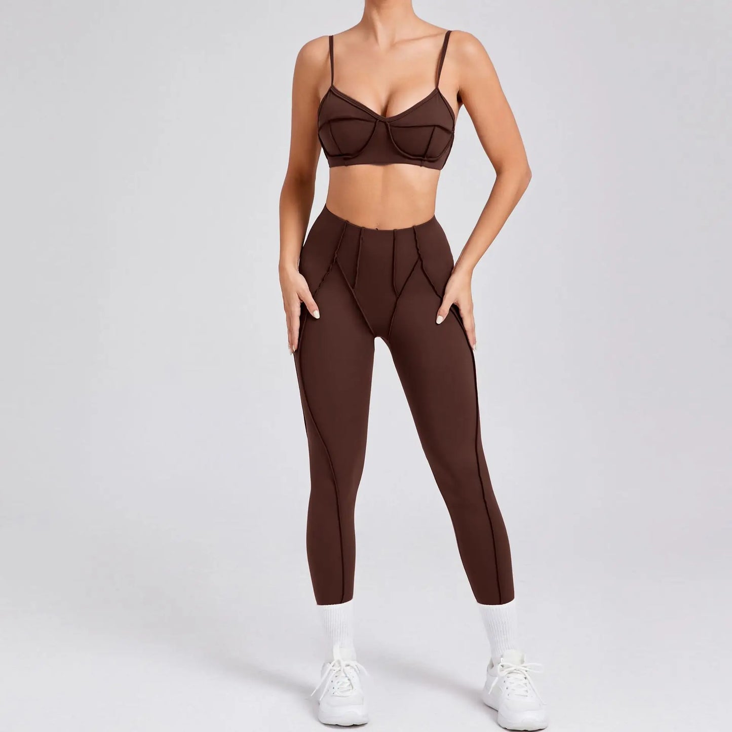 New Yoga Set Women Tracksuit Workout Legging Athletic Suit Gym Push Up Legging Fitness Bra Sports Wear Active Wear