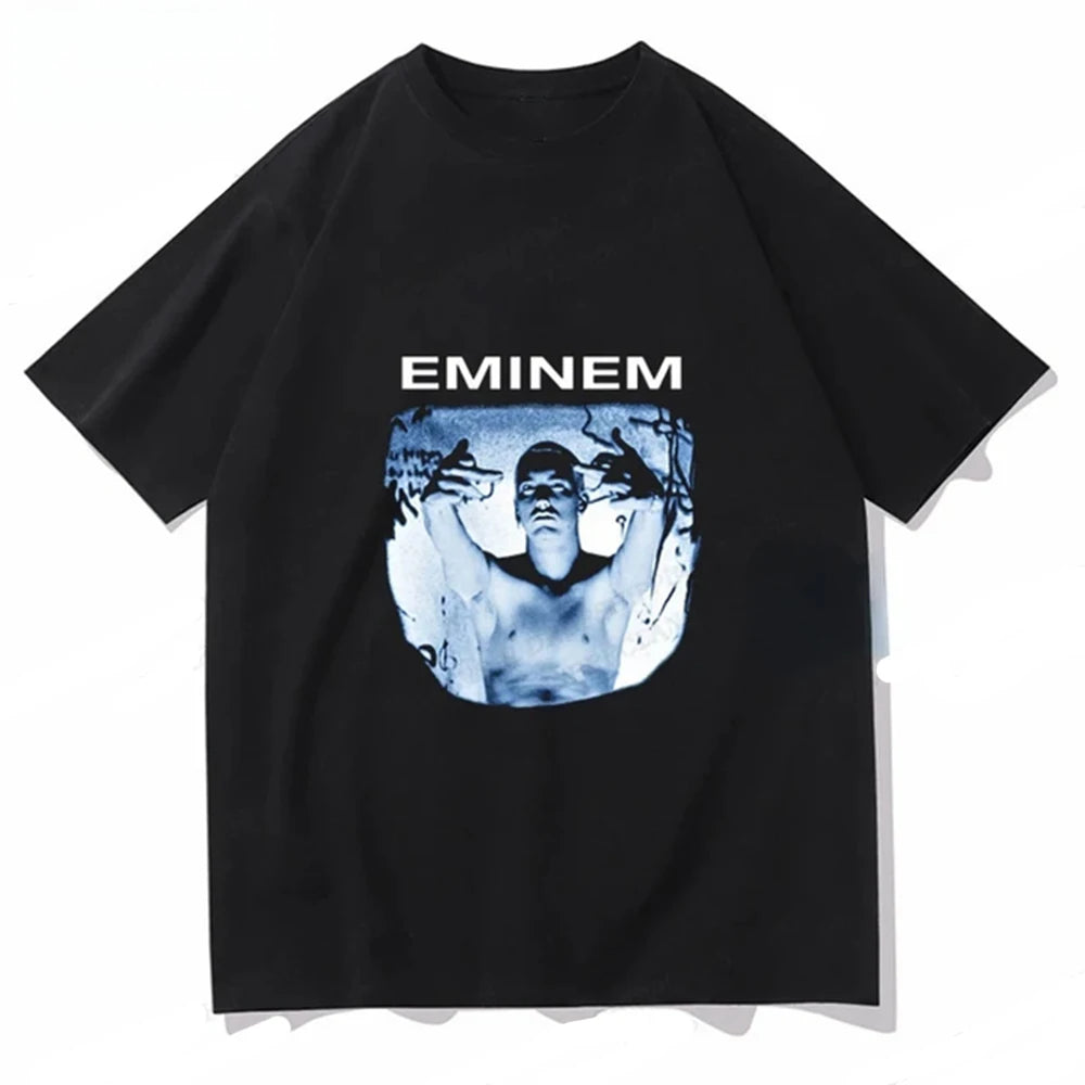 Summer Eminem T Shirt Men Fashion T-shirt Cotton Tshirt Kids Hip Hop Tops Tees Women Tshirt Y2k Camiseta Boy Tees Rapper 82902