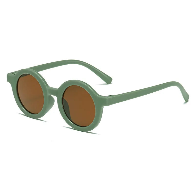 Children's sunglasses, inset style round frame, 1-7 year old baby sunglasses, sun shading, sun protection