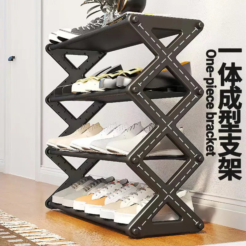 Household Simple MultiLayer Space-Saving X-Shaped Shoe Rack Dust-proof Storage shelf Multi-purpose For Student Dormitory Doorway