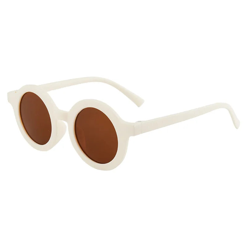 Children's sunglasses, inset style round frame, 1-7 year old baby sunglasses, sun shading, sun protection