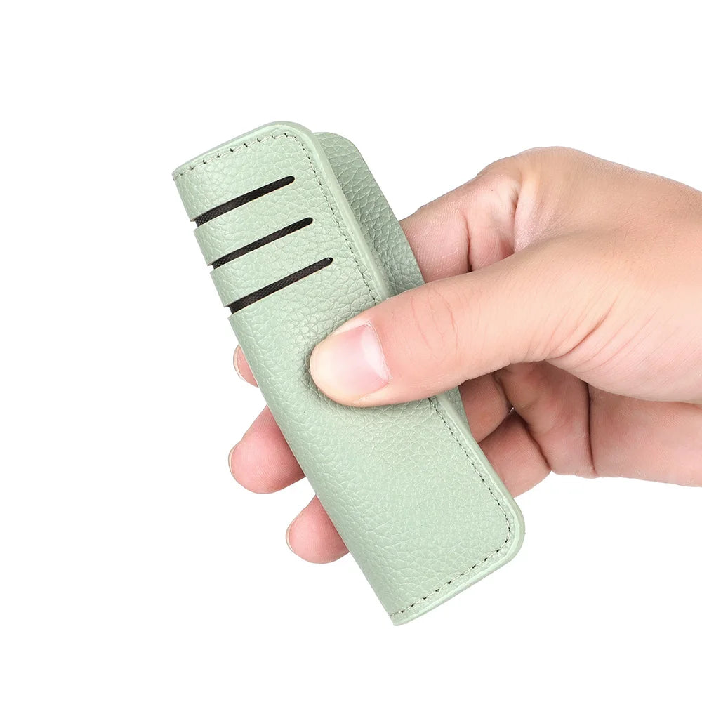 Women Ultra-thin Credit Card Holder PU Leather Multi Slot Cute Credit Card Bag