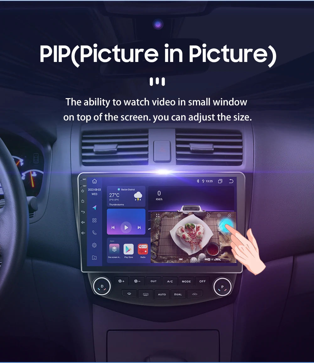 Hzipo AI Voice 10.1" Radio For Honda ACCORD 7 2003 2004 2005 2006 2007 2din Android Auto Carplay 4G Car Multimedia GPS Autoradio