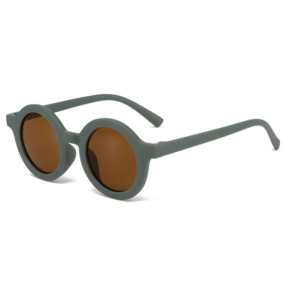 Kids Children's Sunglasses Inset Style Round Frame 1-7 Year Old Baby Sunglasses Sun Shading Sun Protection Eyewear Accessories