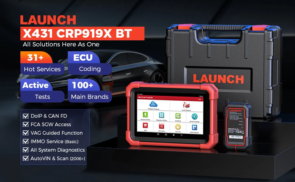 LAUNCH X431 CRP919X BT Diagnostic Tools Obd2 Scanner Automotive Code Reader ECU Coding Diagnosis obd Scan X431 PRO Launch 2025