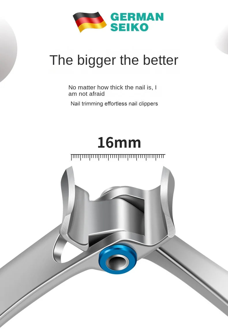 Professional Nail Cutter Stainless Steel Nail Clippers Toenail Fingernail Manicure Trimmer Toenail Clippers for Thick Nails