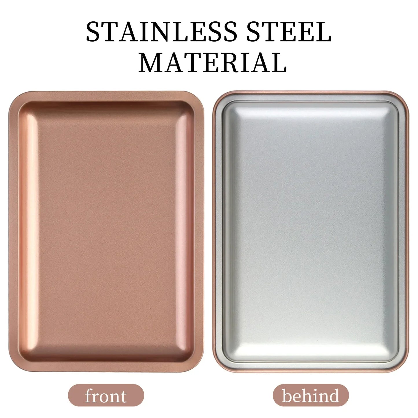 Stainless Steel Cosmetic Storage Tray Manicure Nail Art Plate Tweezers Clippers Pen Container Square False Nails Dish Tools