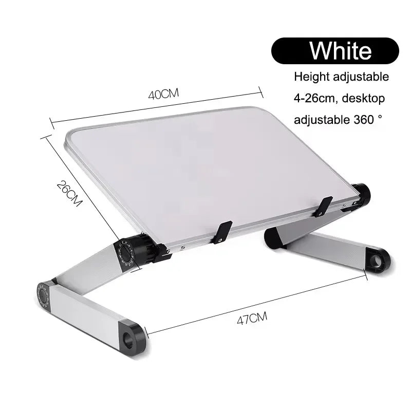Laptop Desk Stand Portable Aluminum Computer Table Bracket with Radiator Adjustable Notebook Folding Holder Desk Cooling Stand