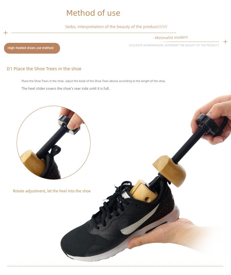 Solid Wood Shoe-Expansion Tool Men's and Women's Universal Shoe Stretcher Support Large Expander Width Expander Adjustable Shoe Stretcher Tool to Make Shoes Bigger