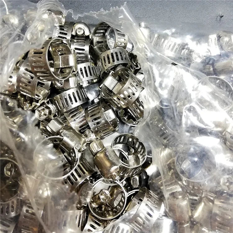 Adjustable Car Fuel Tube Pipe Clamp Stainless Steel Screw Band Hose Clamps Worm Gear Plier Tools Faucet Water Pipes Fasteners