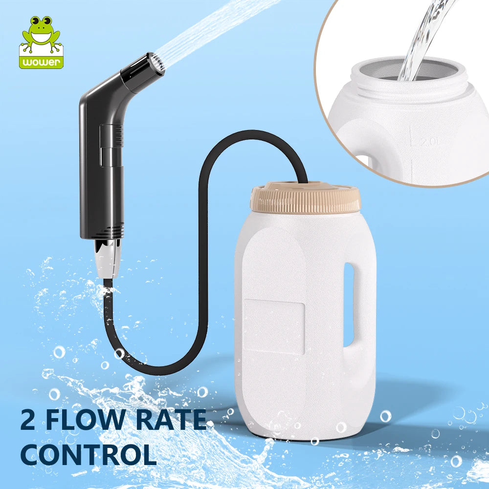 2.5L Portable Electric Bidet Rechargeable Shataf Hand Bidet Butt Sprayer for Personal Hygiene Cleaning Travel Camping Bidet