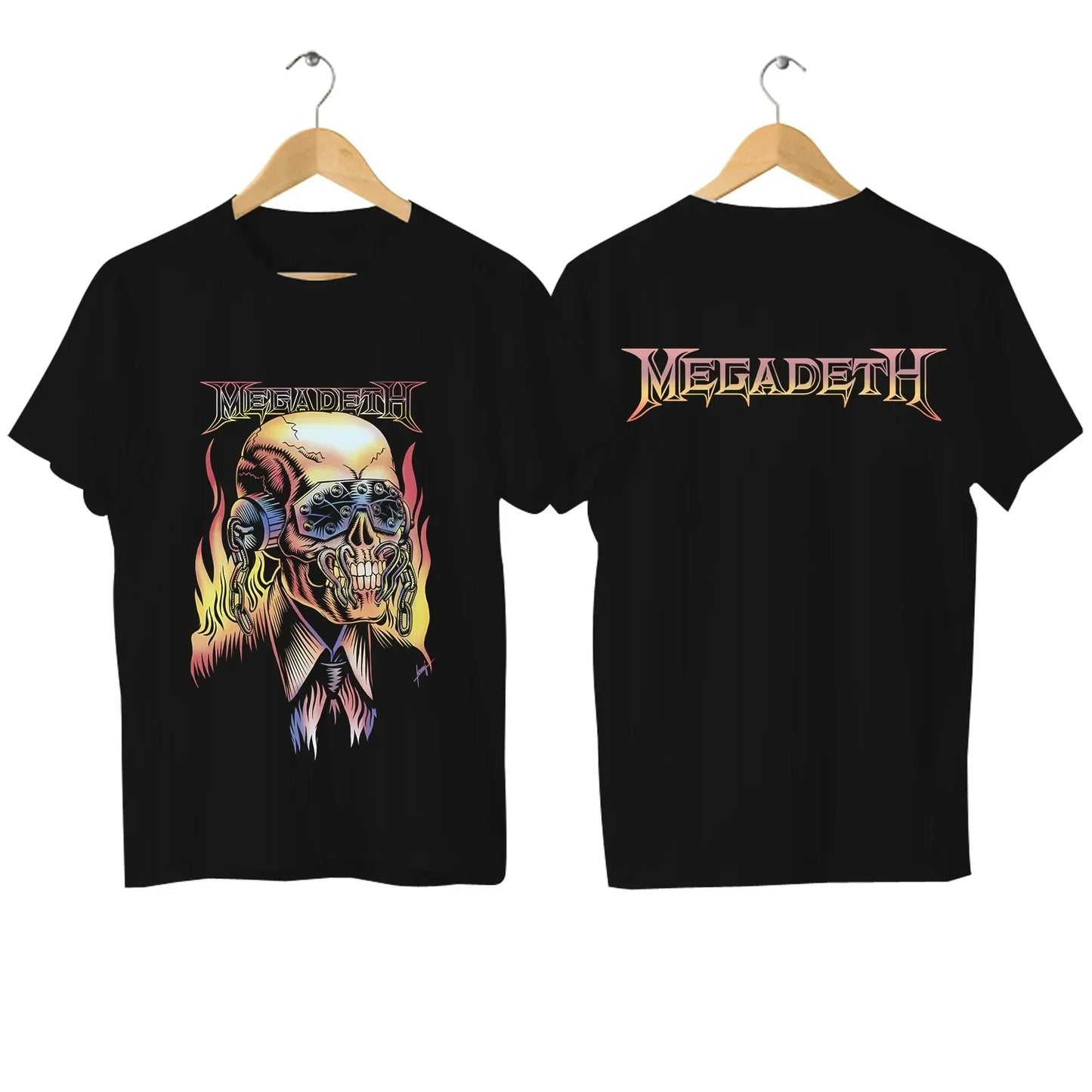 2024 Men Megadeths T Shirt Casual Flaming Vic T-shirt Graphic Oversized Sports Tops Breathable Comfortable Streetwear S-4XL