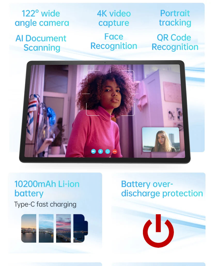 New Lenovo Tab Qitian K12/P12 TB370FU TAB 8GB 128GB/256GB MediaTek Dimensity 7050 Tablet 12.7" LCD Android 13 10200mAh Battery