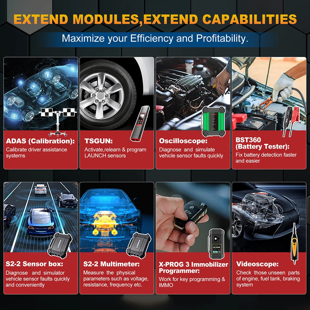 2025 LAUNCH X431 PRO ELITE 8 inches ECU Coding Active Test CAN FD DOIP all system Car diagnostic tools 31 Resets OBD Scanner