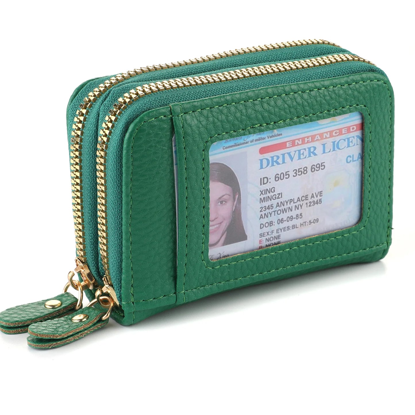 Multi Slot Holder Fashion Wallet Female Bank Card ID Holder Female PU Leather Protection Case Coin Zipper Wallet