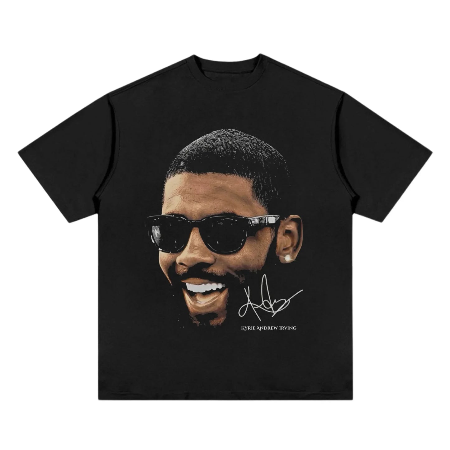 American Professional Basketball Star Pattern Printed T-shirt Trend Casual Loose 100% Cotton Round Neck Short-sleeved T-shirt