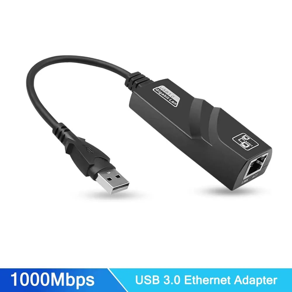 USB Gigabit Ethernet Adapter 2500Mbps USB 3.0 Network Card to RJ45 Lan Driver Free For Desktops Laptop Macbook PC Accessories